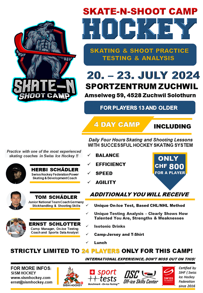 ZUCHWIL 20. 23.7.2024 EN Daily Program skate and shoot